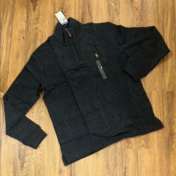 Polo by Ralph Lauren Black 1/4 Zip Up Sweater - Picture 1 of 8